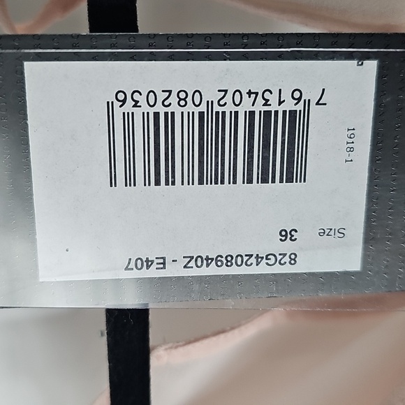 Marciano Nude Pink Vneck Flutter Sleeve Feminine Semi-sheer Blouse - Picture 4 of 8